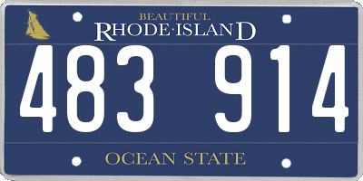 RI license plate 483914