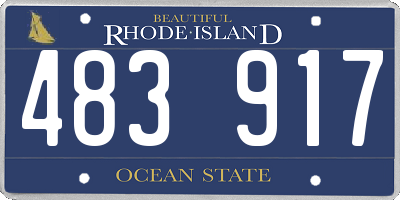 RI license plate 483917