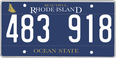 RI license plate 483918