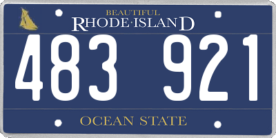 RI license plate 483921