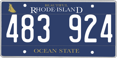 RI license plate 483924