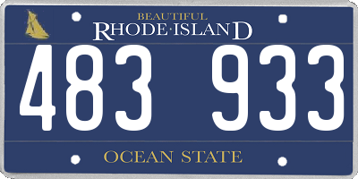 RI license plate 483933