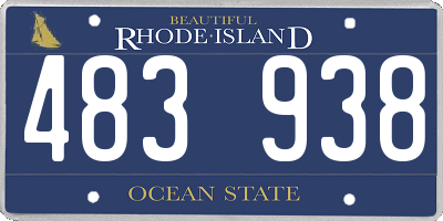 RI license plate 483938