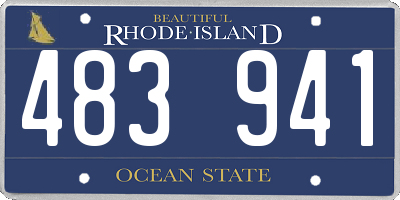 RI license plate 483941
