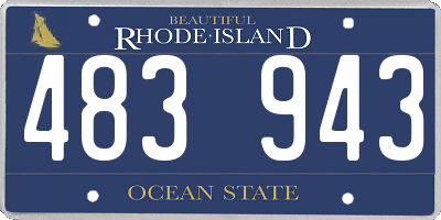RI license plate 483943