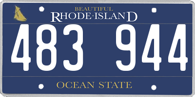 RI license plate 483944