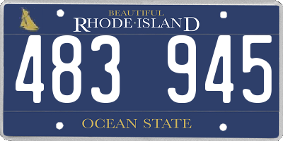 RI license plate 483945