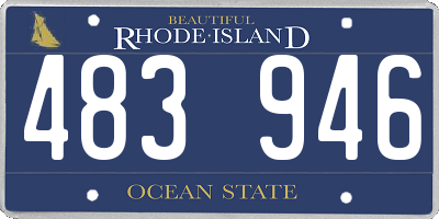 RI license plate 483946