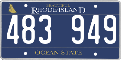 RI license plate 483949