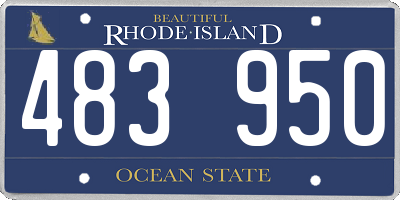 RI license plate 483950