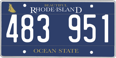 RI license plate 483951