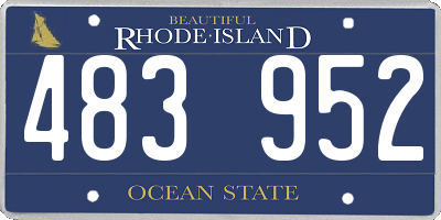 RI license plate 483952