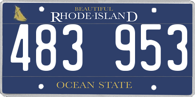 RI license plate 483953