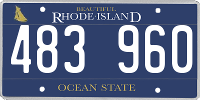 RI license plate 483960