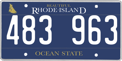 RI license plate 483963