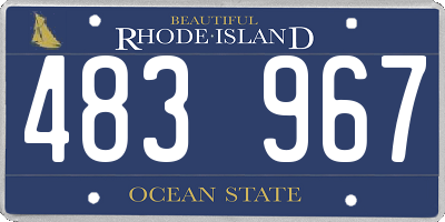 RI license plate 483967