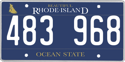 RI license plate 483968