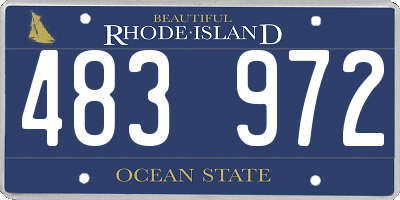 RI license plate 483972
