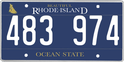 RI license plate 483974
