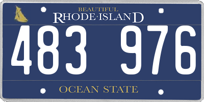 RI license plate 483976