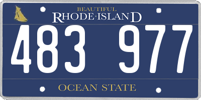 RI license plate 483977