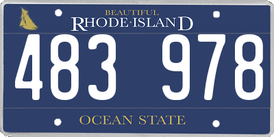 RI license plate 483978