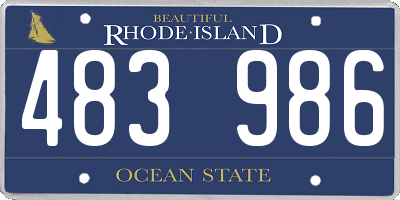 RI license plate 483986