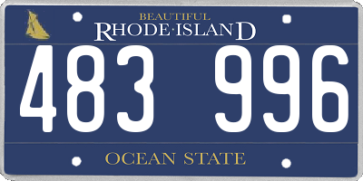 RI license plate 483996