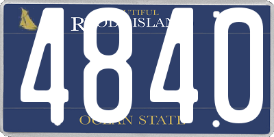 RI license plate 4840