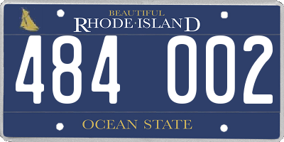 RI license plate 484002