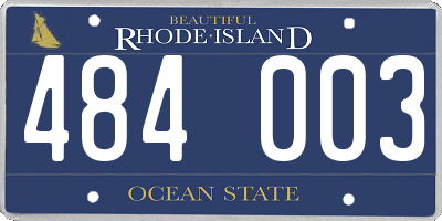 RI license plate 484003
