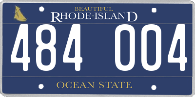 RI license plate 484004