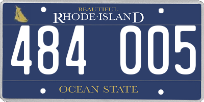 RI license plate 484005