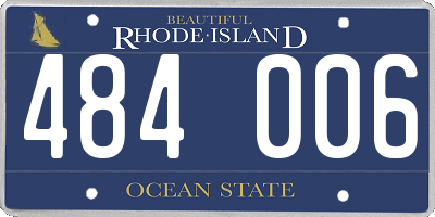 RI license plate 484006