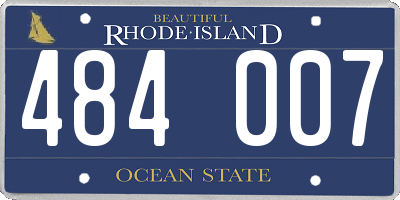 RI license plate 484007