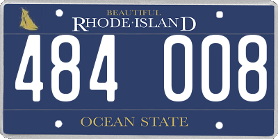RI license plate 484008