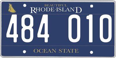 RI license plate 484010