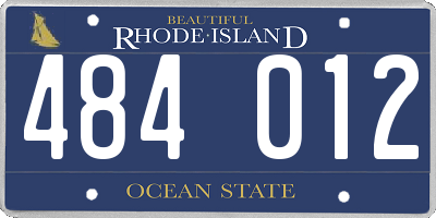 RI license plate 484012