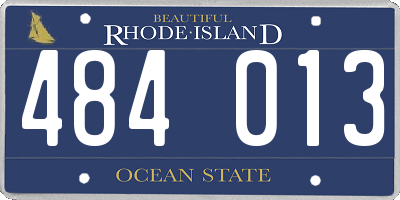RI license plate 484013