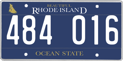RI license plate 484016