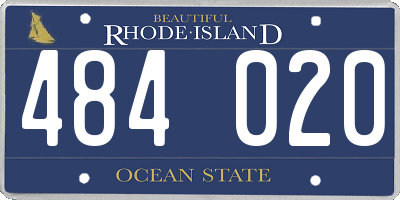 RI license plate 484020