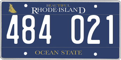 RI license plate 484021