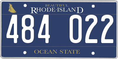 RI license plate 484022