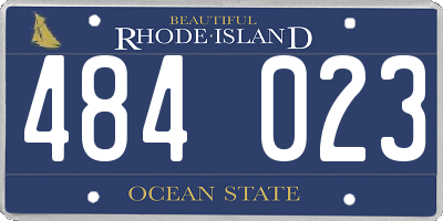 RI license plate 484023