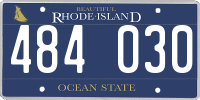 RI license plate 484030
