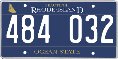 RI license plate 484032