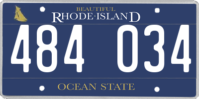 RI license plate 484034