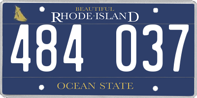 RI license plate 484037