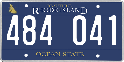 RI license plate 484041