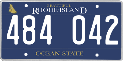 RI license plate 484042